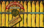 'Asperges Entières' - 19th-Century Advertising Label of White Asparagus, Framed