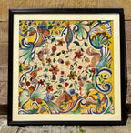'[Flora & Fauna]' - 1920's Gouache Design for a French Silk Scarf, Framed