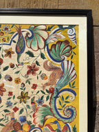 '[Flora & Fauna]' - 1920's Gouache Design for a French Silk Scarf, Framed