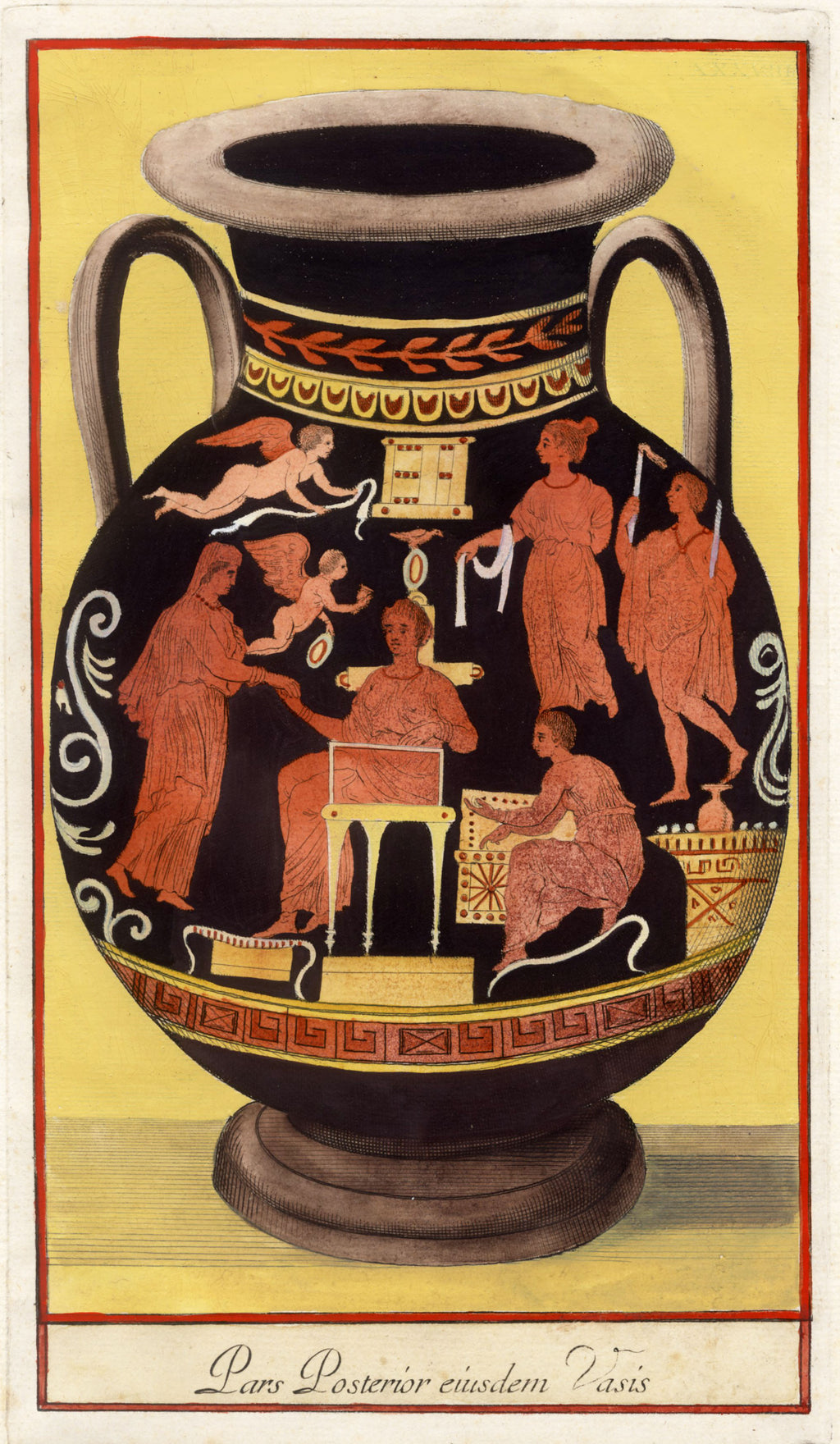 'Etruscan Vases' - A Sumptuous Pair of 18th-Century Classical Red-Figure Engravings, Framed