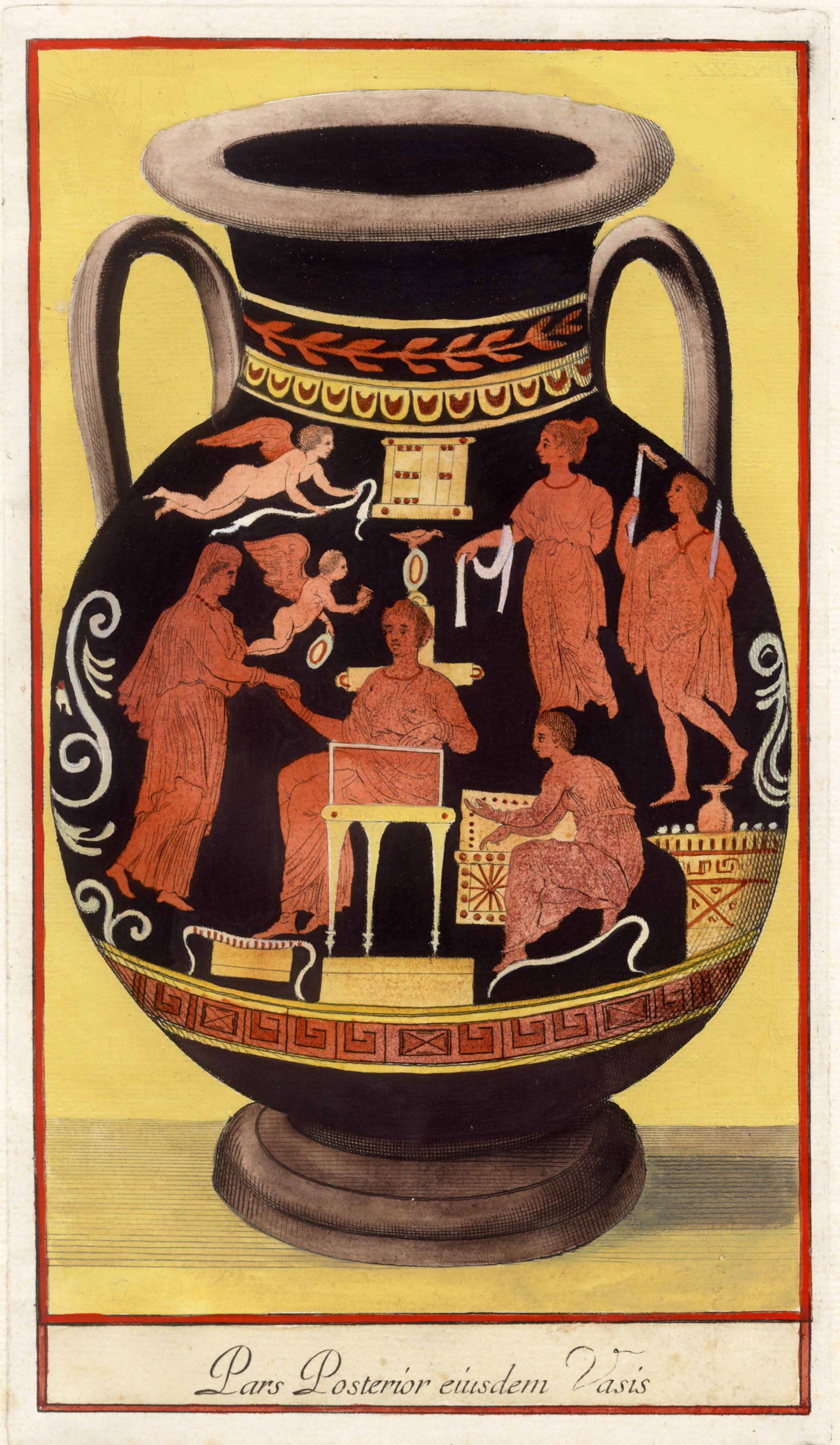 'Etruscan Vases' - A Sumptuous Pair of 18th-Century Classical Red-Figure Engravings, Framed