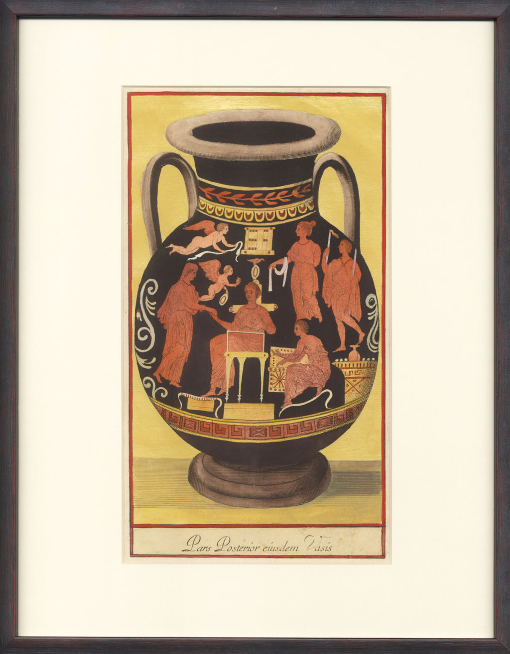 'Etruscan Vases' - A Sumptuous Pair of 18th-Century Classical Red-Figure Engravings, Framed