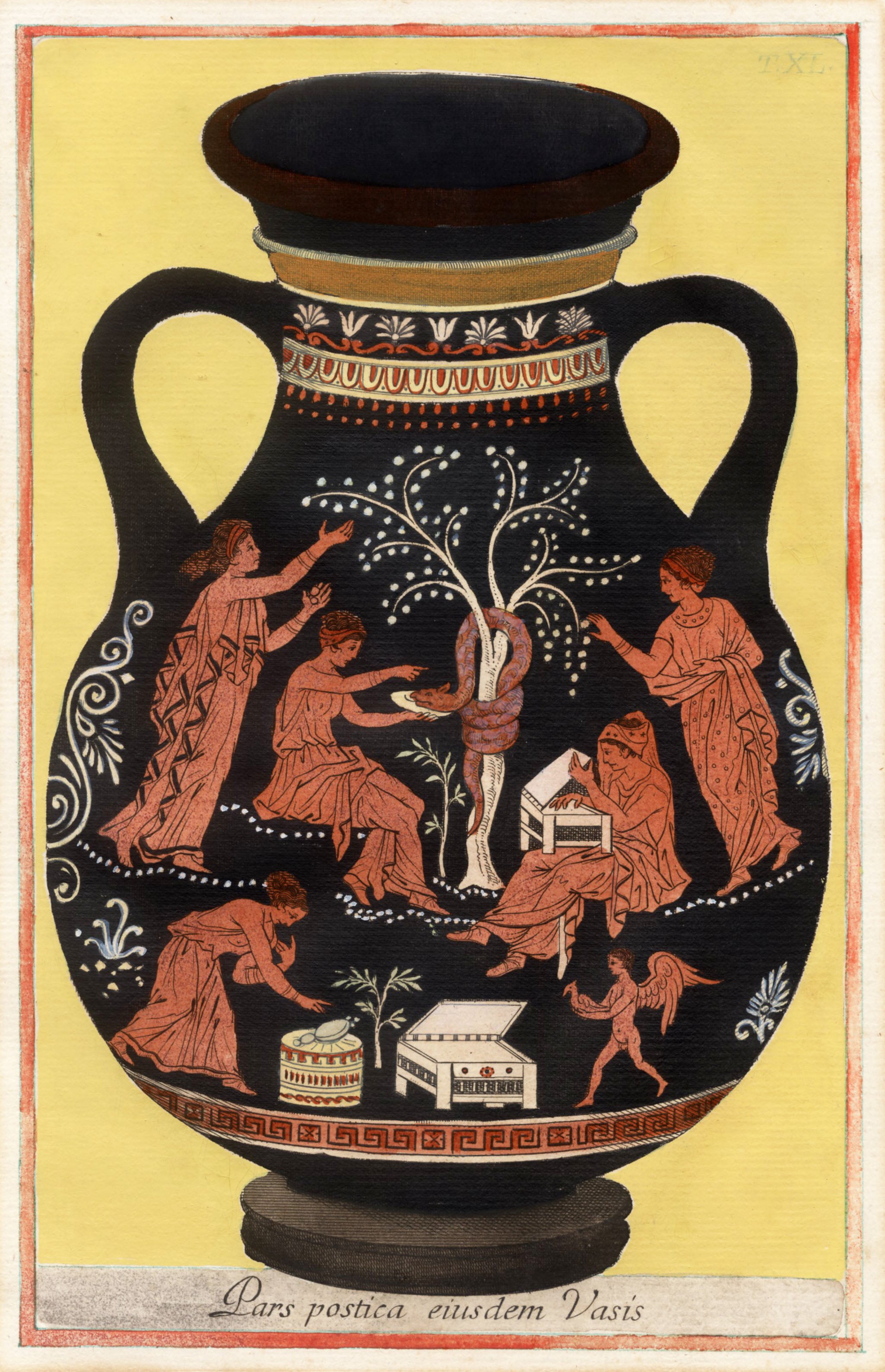 'Etruscan Vases' - A Sumptuous Pair of 18th-Century Classical Red-Figure Engravings, Framed