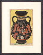 'Etruscan Vases' - A Sumptuous Pair of 18th-Century Classical Red-Figure Engravings, Framed