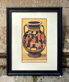 'Etruscan Vases' - A Sumptuous Pair of 18th-Century Classical Red-Figure Engravings, Framed
