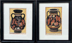 'Etruscan Vases' - A Sumptuous Pair of 18th-Century Classical Red-Figure Engravings, Framed