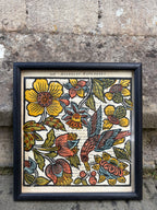 [SOLD] Histoire Naturelle, Colour Woodcut on original laid paper, Framed