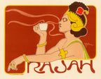 'Rajah' - Striking Art Nouveau Coffee Advertising Poster, Unframed