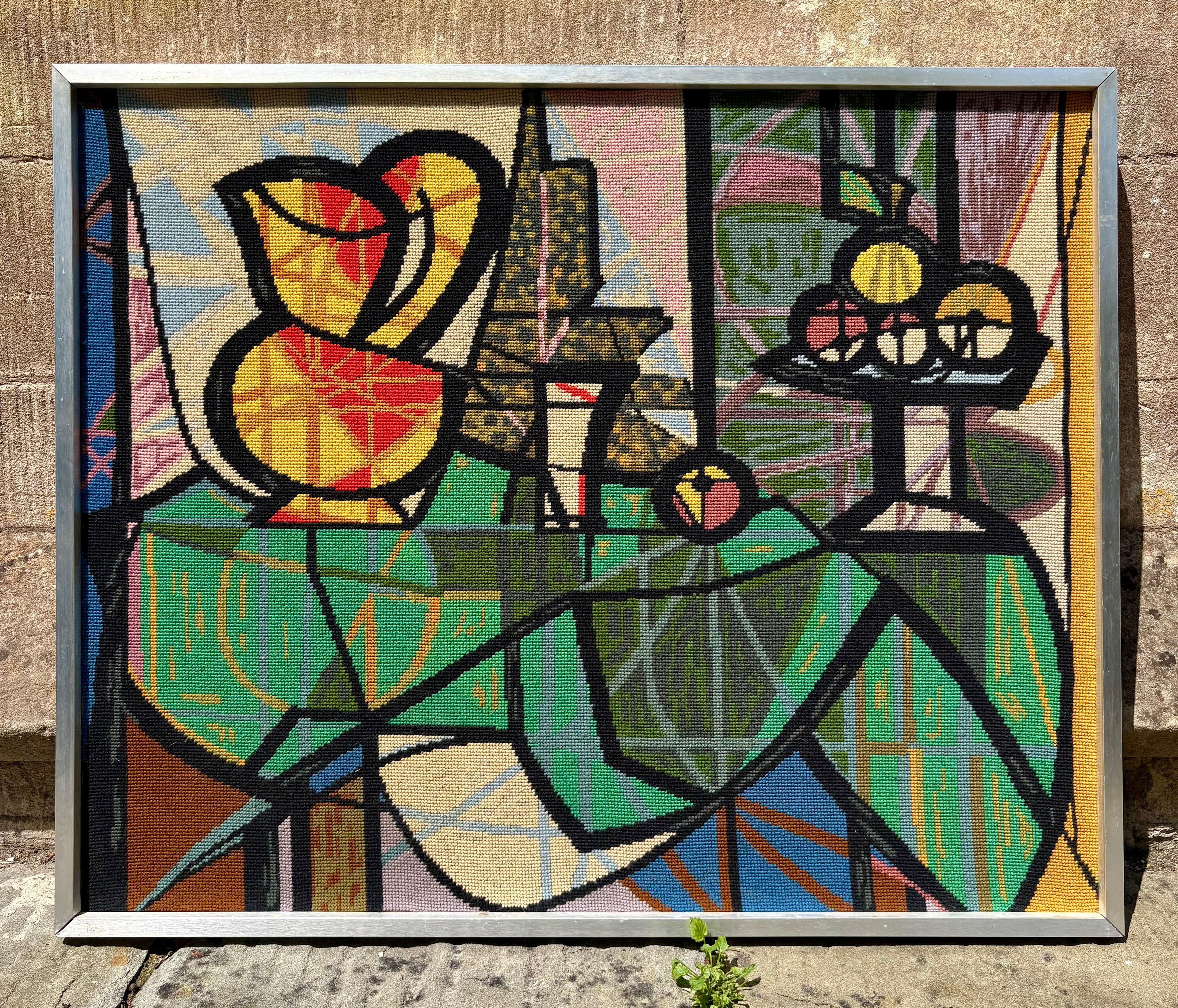 'Still Life with Jug' - 20th-Century Picasso designed Embroidery, Framed