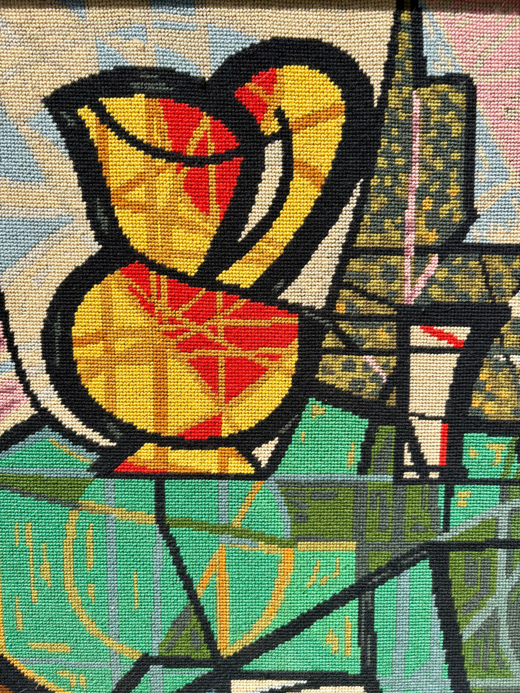 'Still Life with Jug' - 20th-Century Picasso designed Embroidery, Framed