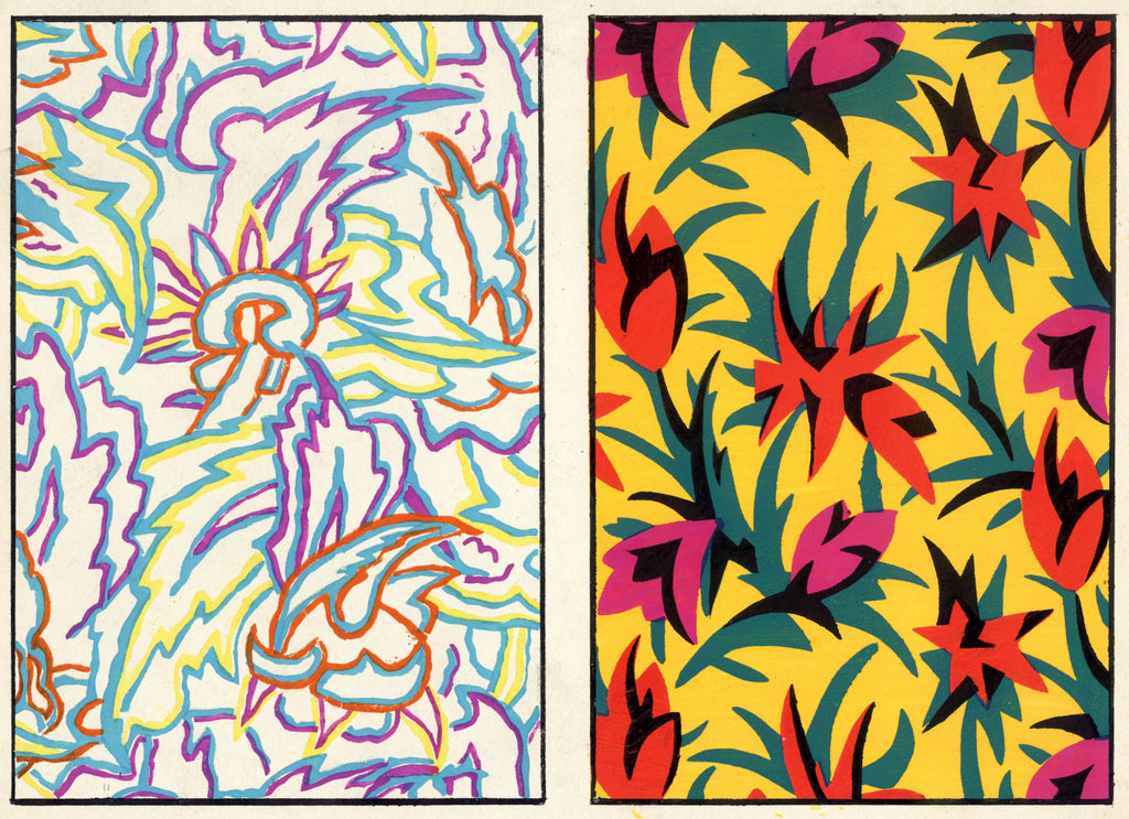 'Geometric Design No. Bd. X Bl. 23' - Art Deco Pochoir Pattern Design, Unframed